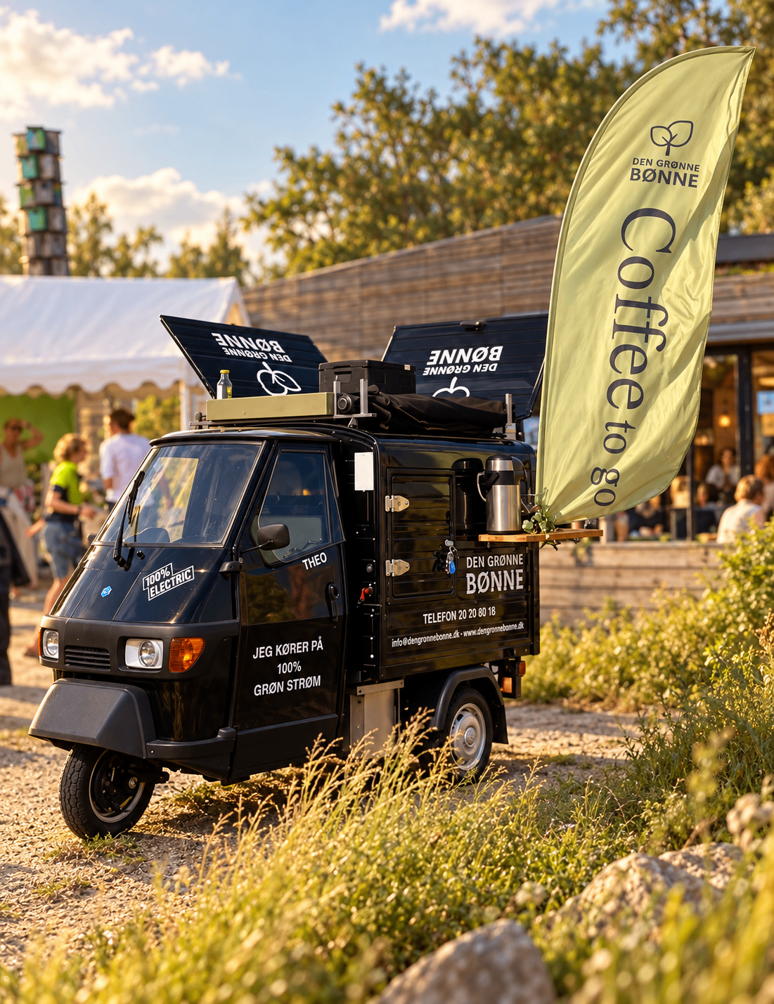 Den Grønne Bønnes kaffe tuk ved et udendørs event